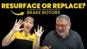 Resurface or replace brake rotors